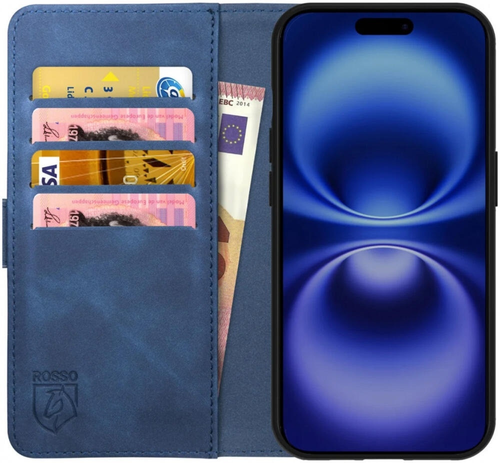 Θήκη Apple iPhone 16 Plus - Rosso Element PU Πορτοφόλι - Blue (8719246453908)