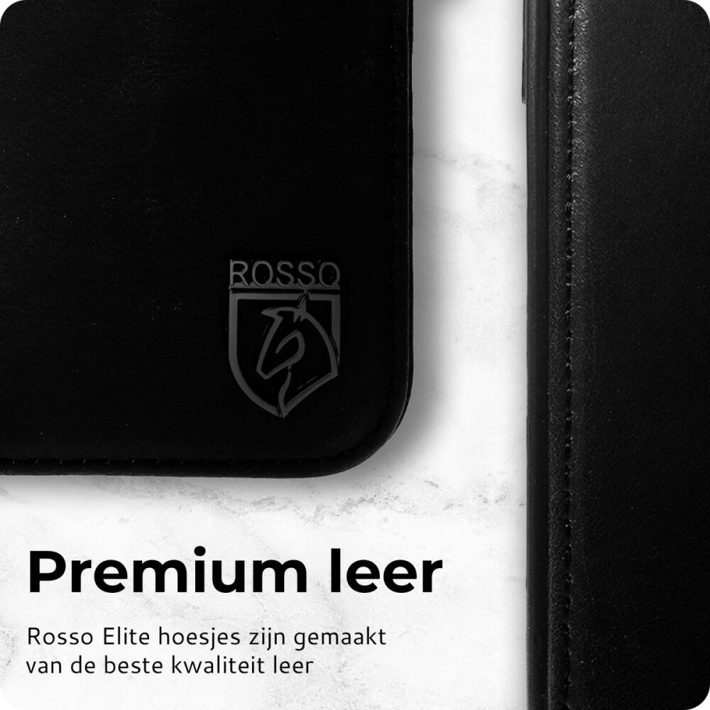 Θήκη Apple iPhone 16 Pro Max - Rosso Elite Δερμάτινο Πορτοφόλι με MagSafe - Black (8719246454141) 