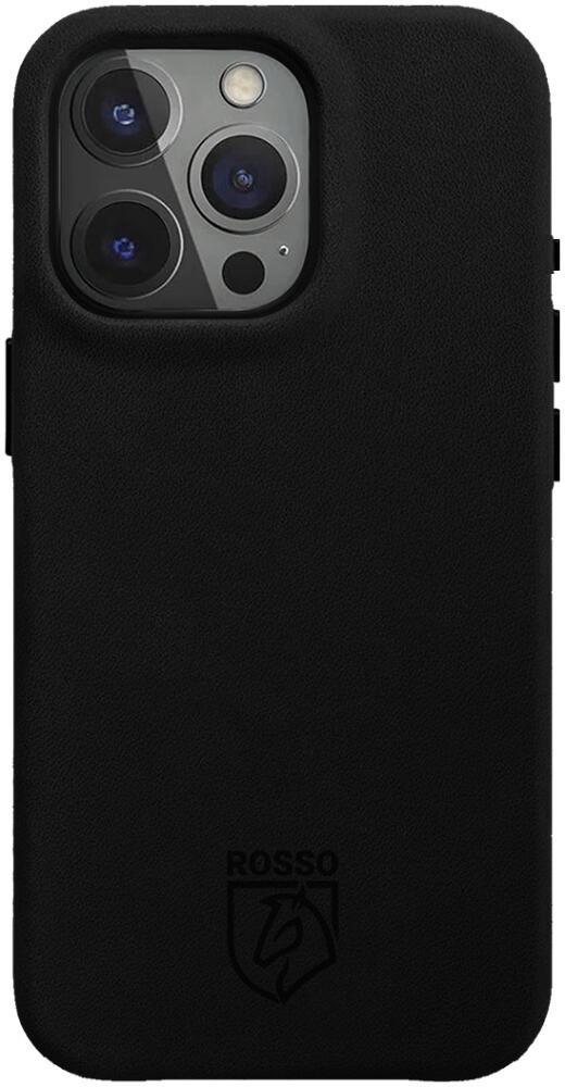 Θήκη Apple iPhone 16 Pro - Rosso Elite Back Cover Δερμάτινη με MagSafe - Black (8719246454202)