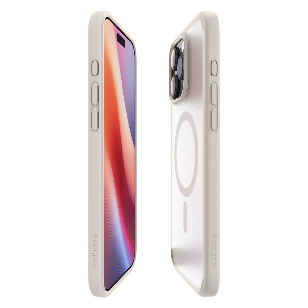 Θήκη Apple iPhone 16 Pro - Spigen Ultra Hybrid MagFit με MagSafe - Frost Natural Titanium (ACS08138)