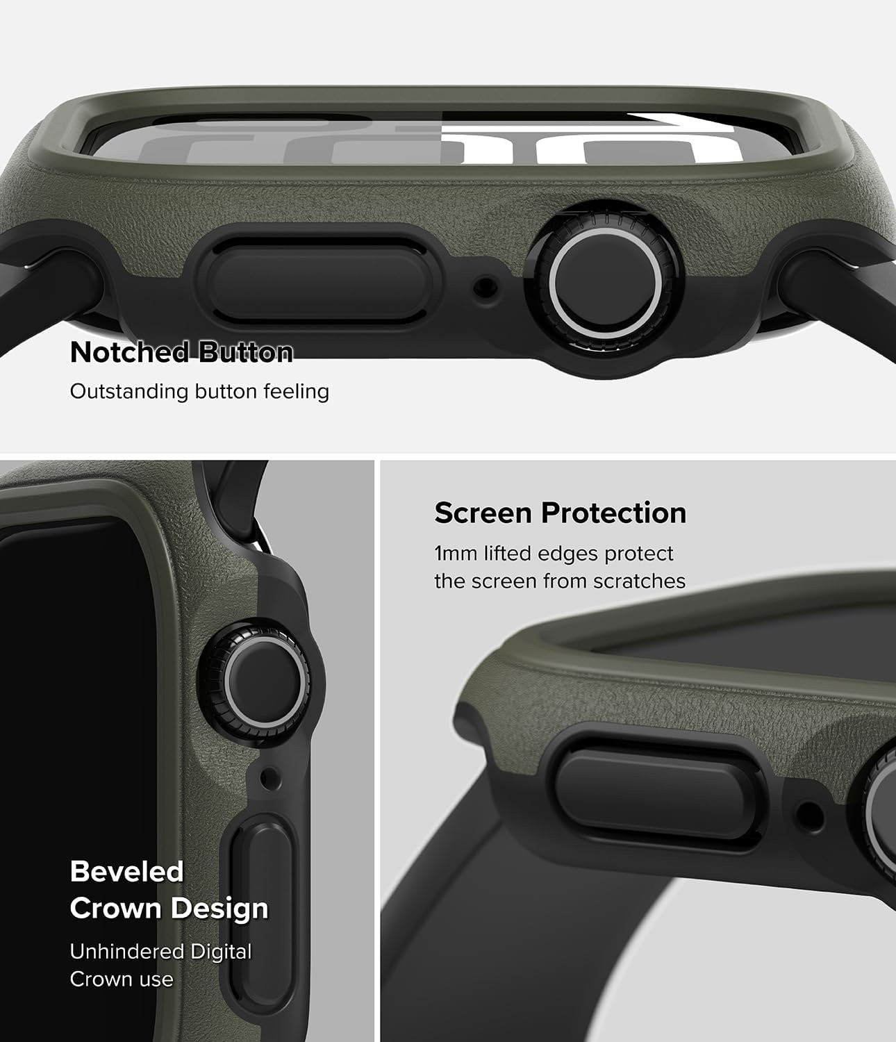 Θήκη Apple Watch 10 46mm Ringke Onyx Σκληρή - Dark Green (8800274969674)