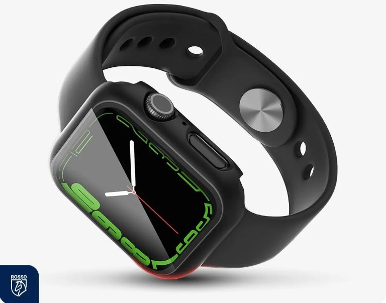 Θήκη Apple Watch SE / 6 / 5 / 4 (44mm) Rosso με Tempered Glass - Black (8719246461200)
