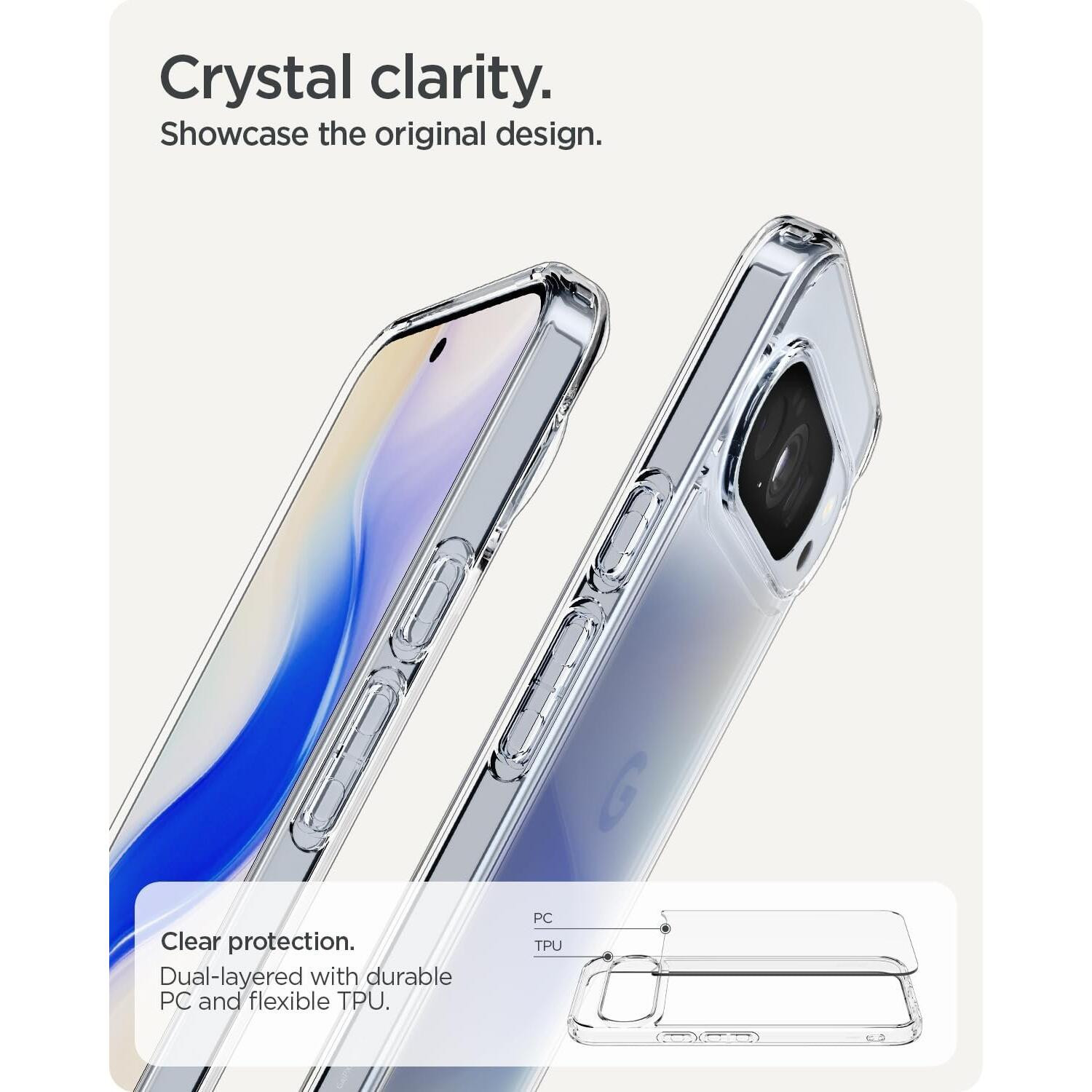 Θήκη Google Pixel 10 / 10 Pro Spigen Ultra Hybrid Διάφανη Σκληρή - Crystal Clear (ACS09715)