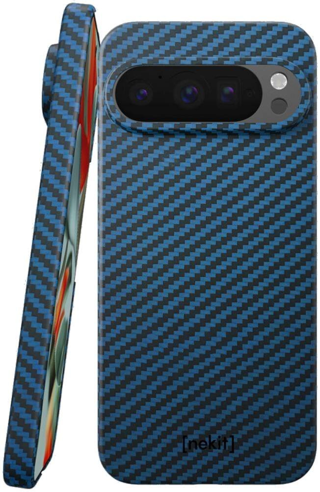 Θήκη Google Pixel 9 Pro XL Nekit Fiber Σκληρή με MagSafe Aramid Fiber 1mm 1500D Kevlar - Blue (8719246469718)