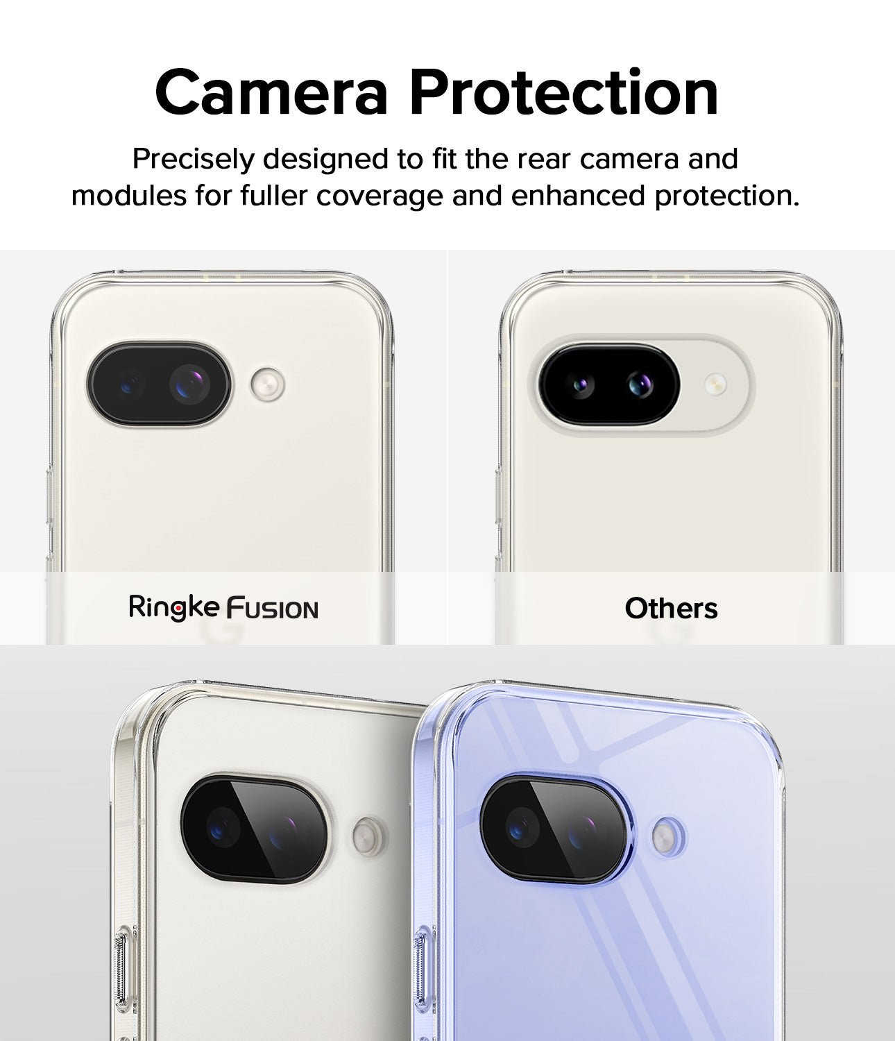 Θήκη Google Pixel 9a Ringke Fusion Σκληρή με TPU Bumper - Clear (8800293853176)
