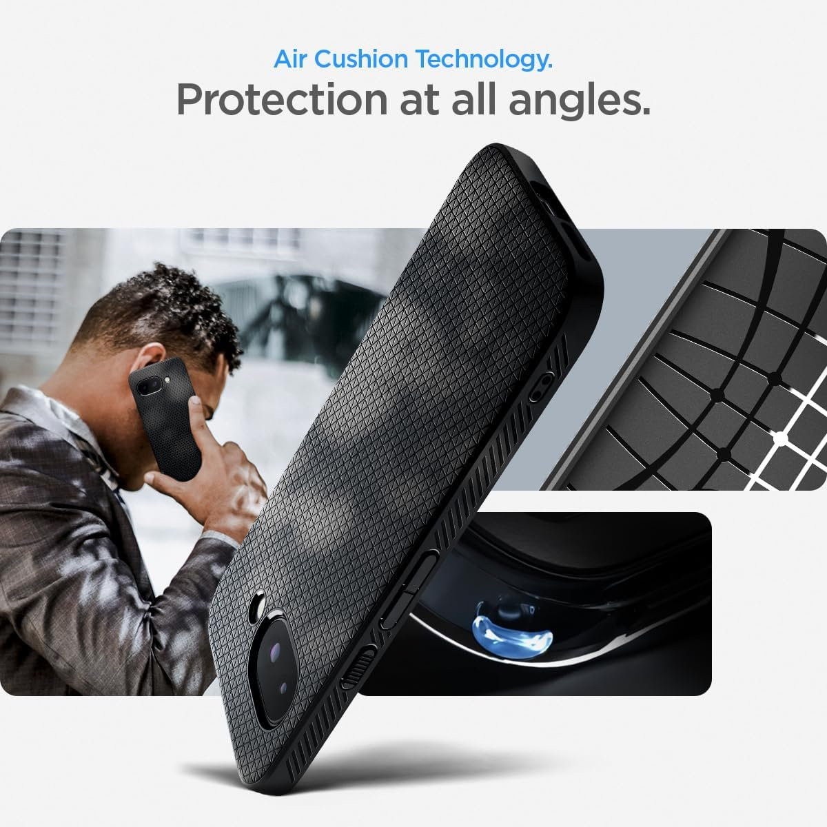 Θήκη Google Pixel 9a Spigen Liquid Air Σιλικόνης - Matte Black (ACS09039)