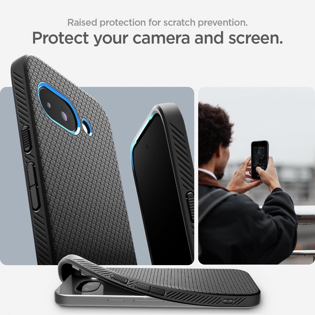 Θήκη Google Pixel 9a Spigen Liquid Air Σιλικόνης - Matte Black (ACS09039)