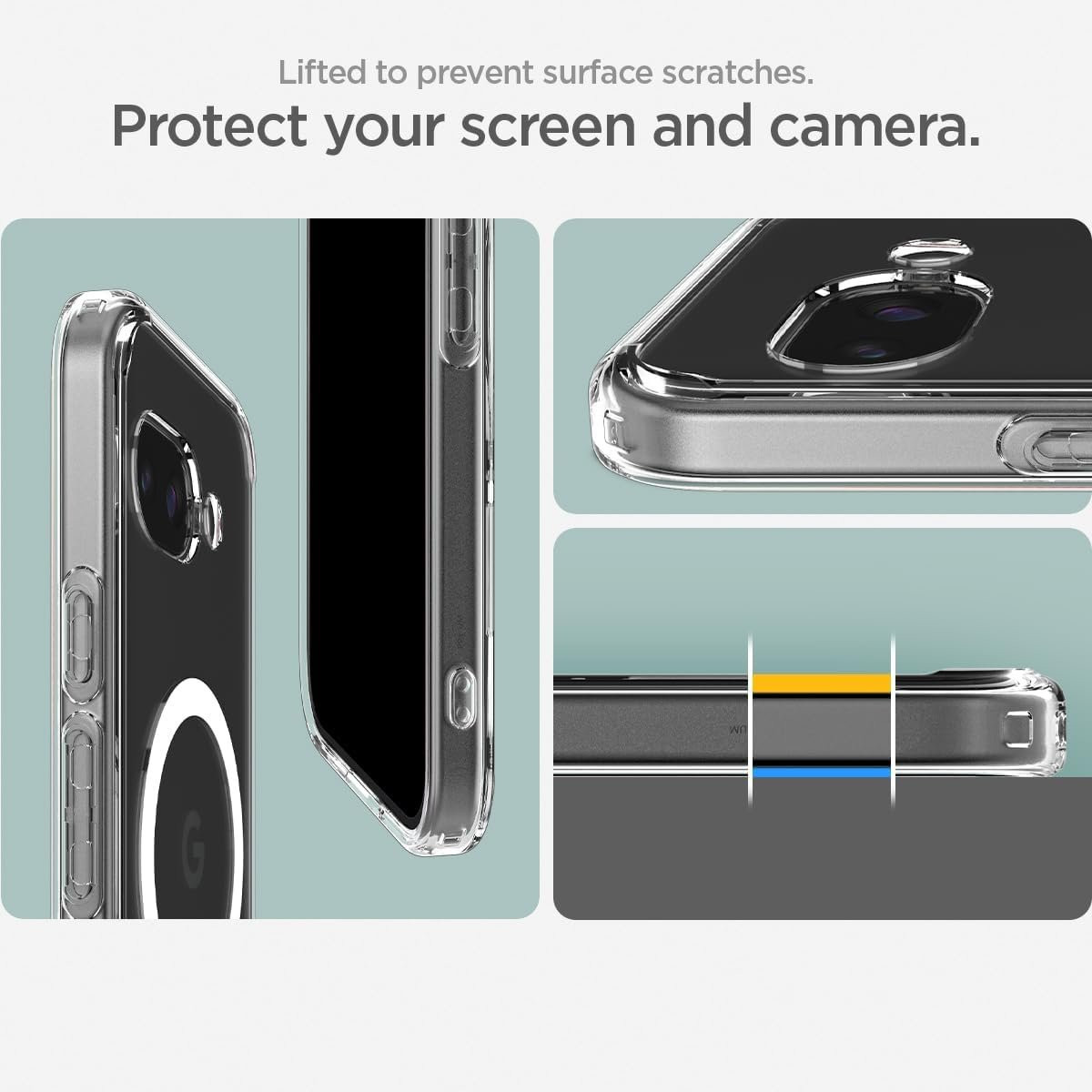 Θήκη Google Pixel 9a Spigen Ultra Hybrid MagFit Σκληρή με MagSafe - Clear / White (ACS09043)