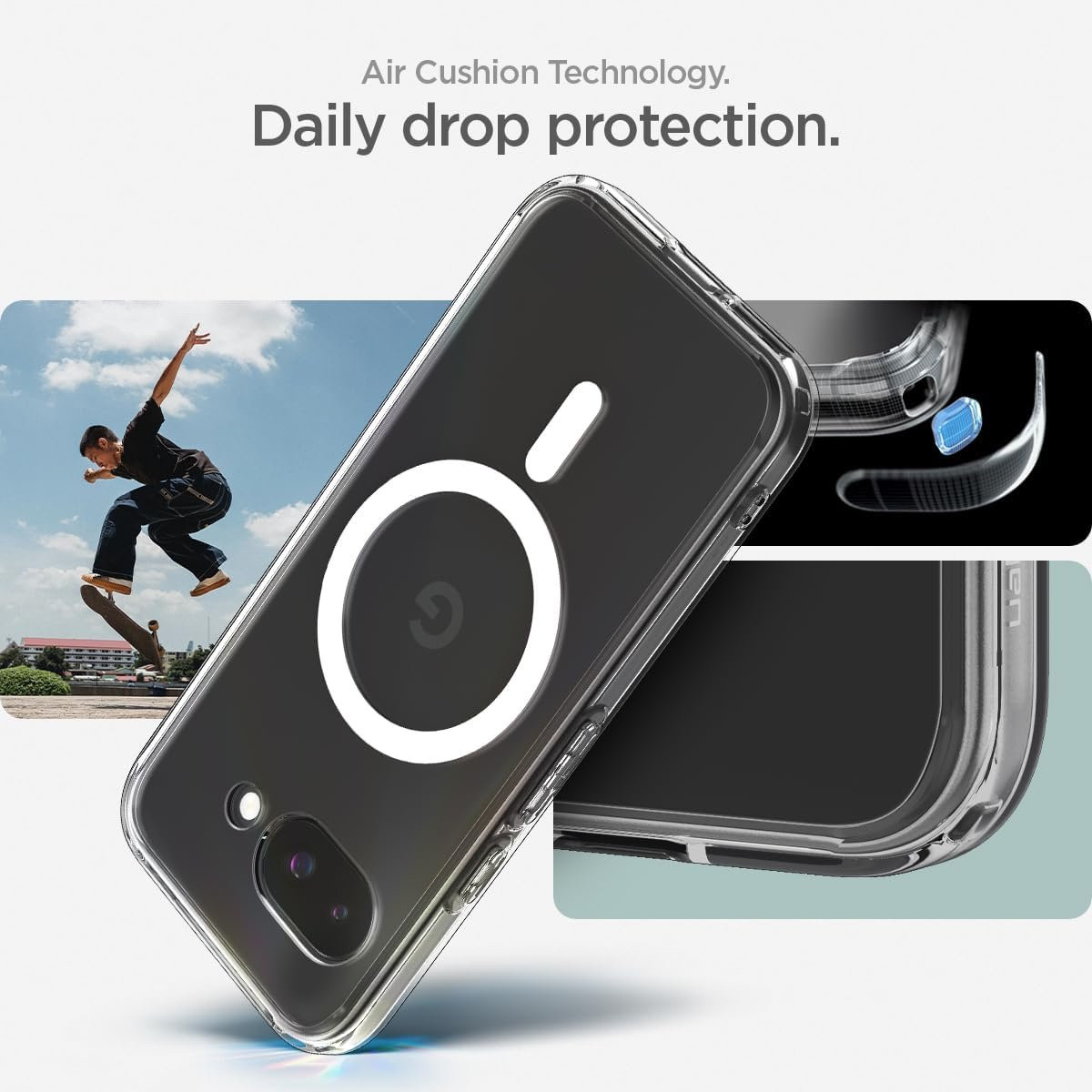 Θήκη Google Pixel 9a Spigen Ultra Hybrid MagFit Σκληρή με MagSafe - Clear / White (ACS09043)