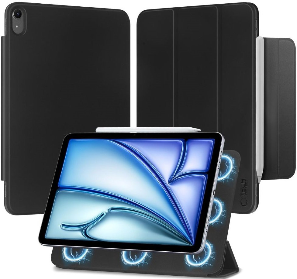Θήκη iPad Air 7 2025 11" / Air 6 2024 11" / Air 5 2022 10.9" / Air 4 2020 10.9" Tech-Protect Smartcase Magnetic Μαγνητική - Black (5906302310760)