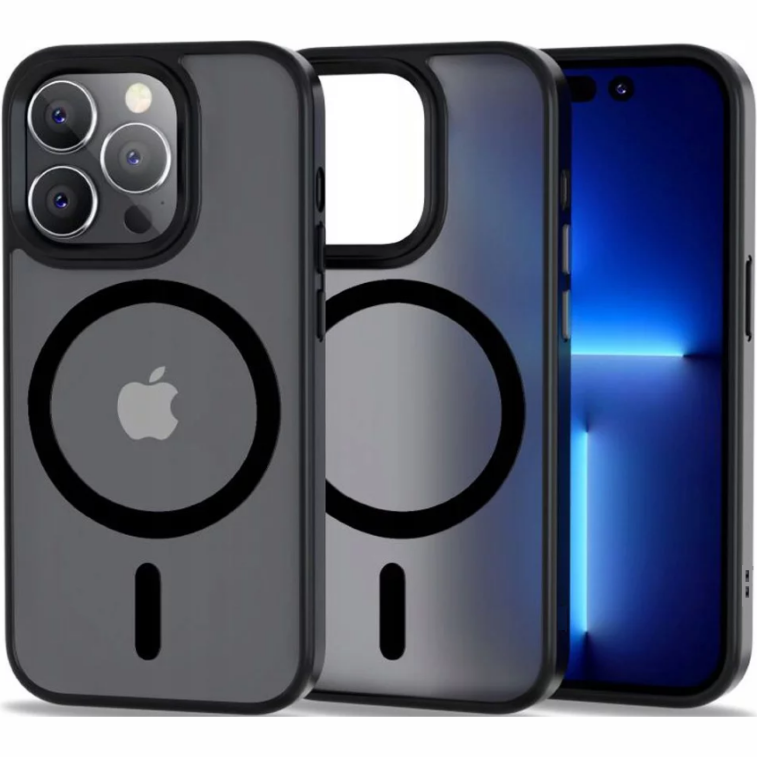 Θήκη iPhone 14 Pro Max Bodycell MagSafe Backcover Σκληρή Ημιδιάφανη με MagSafe - Matte Black (5206015083716)