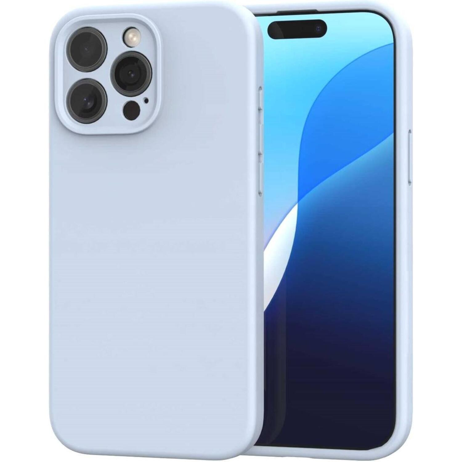 Θήκη iPhone 15 Pro Max Spacecase Silicone Mag Case Σιλικόνης με MagSafe - Baby Blue (5905719137885)