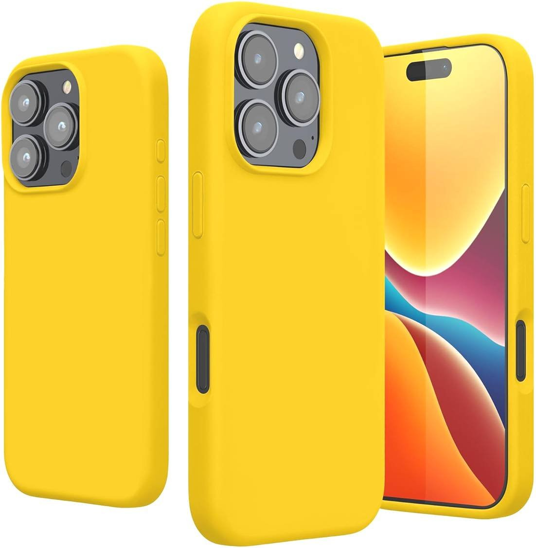 Θήκη iPhone 16 Pro KWmobile Soft Flexible Rubber Cover Σιλικόνης - Radiant Yellow (KWM000022TW004C)