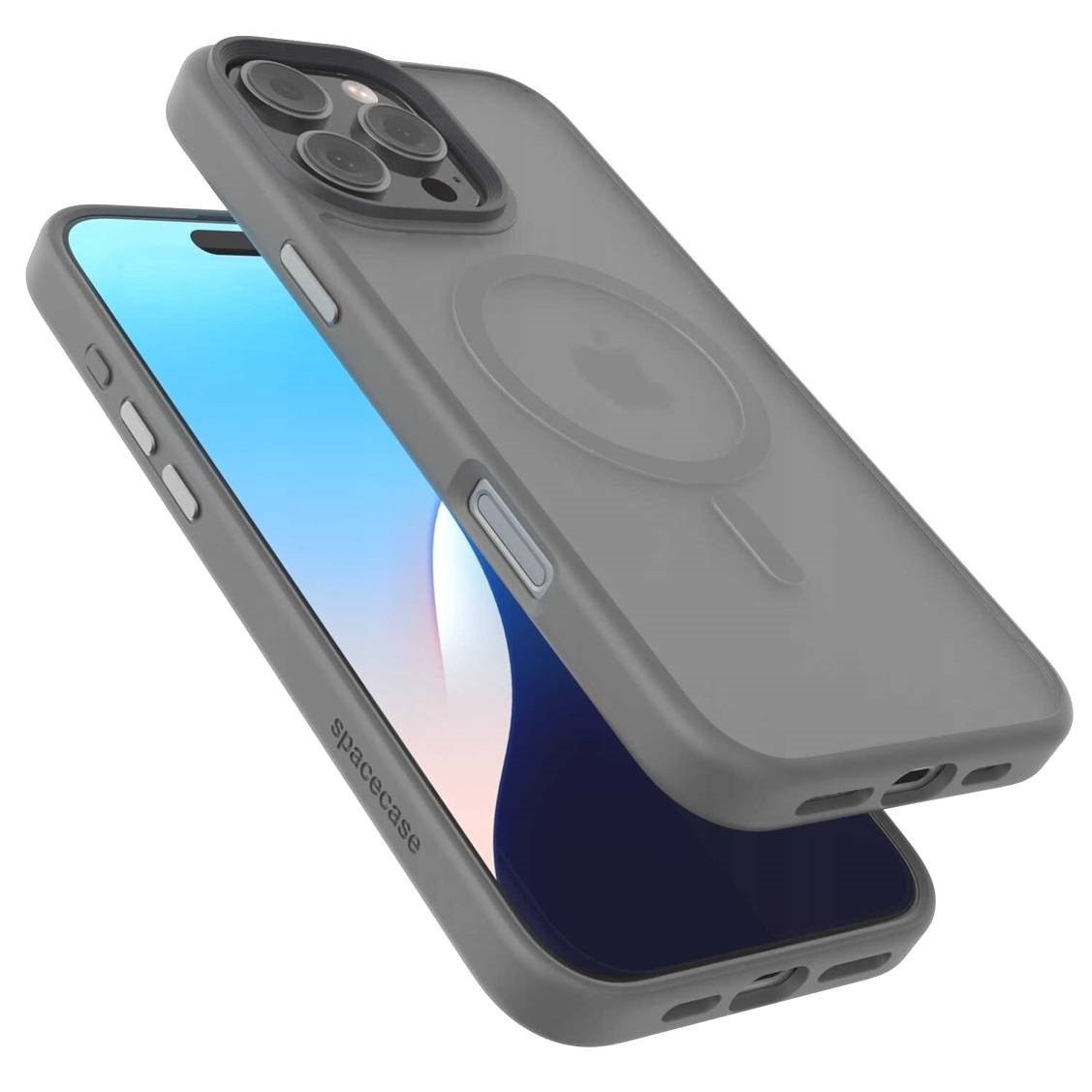 Θήκη iPhone 16 Pro Max Spacecase Hybrid MagSafe Σκληρή Ημιδιάφανη με MagSafe - Grey (5905719111892)
