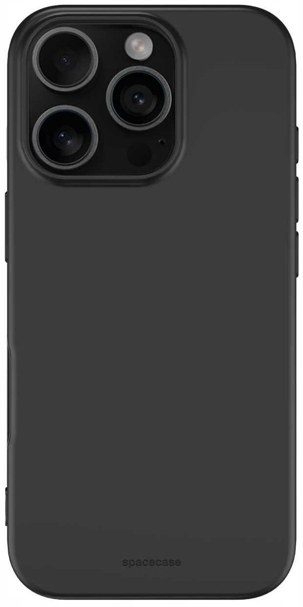 Θήκη iPhone 16 Pro Max Spacecase Silicone Case Σιλικόνης - Black (5905719111595)