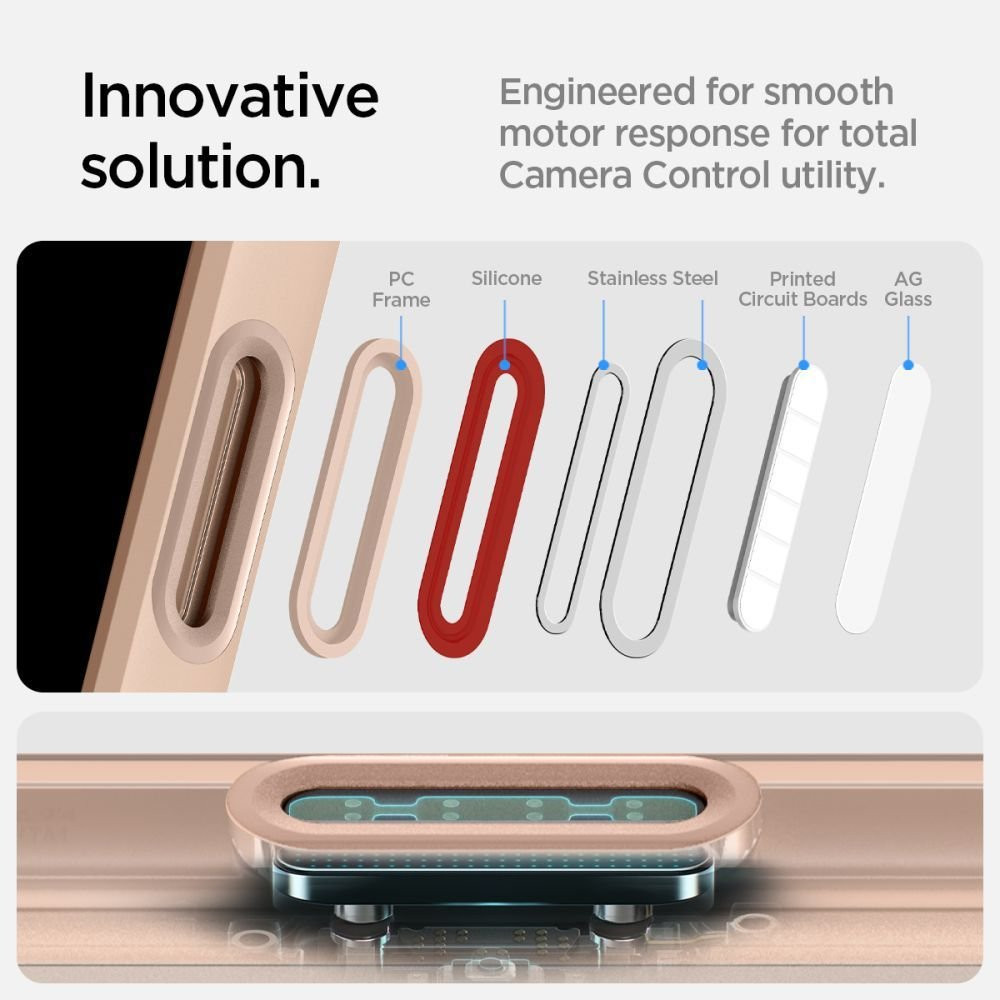 Θήκη iPhone 16 Pro Max Spigen Ultra Hybrid T MagFit με Κάλυμμα για Camera Control & MagSafe - Frost Rose Titanium (ACS09069)