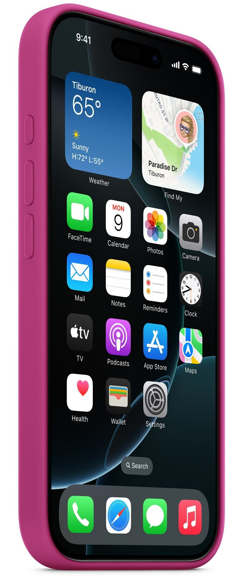 Θήκη iPhone 16 Pro Official Apple Silicone Case Σιλικόνης με MagSafe - Fuchsia (MYYN3ZM/A)
