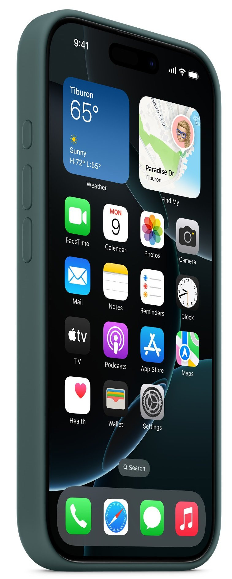 Θήκη iPhone 16 Pro Official Apple Silicone Case Σιλικόνης με MagSafe - Lake Green (MYYR3ZM/A)