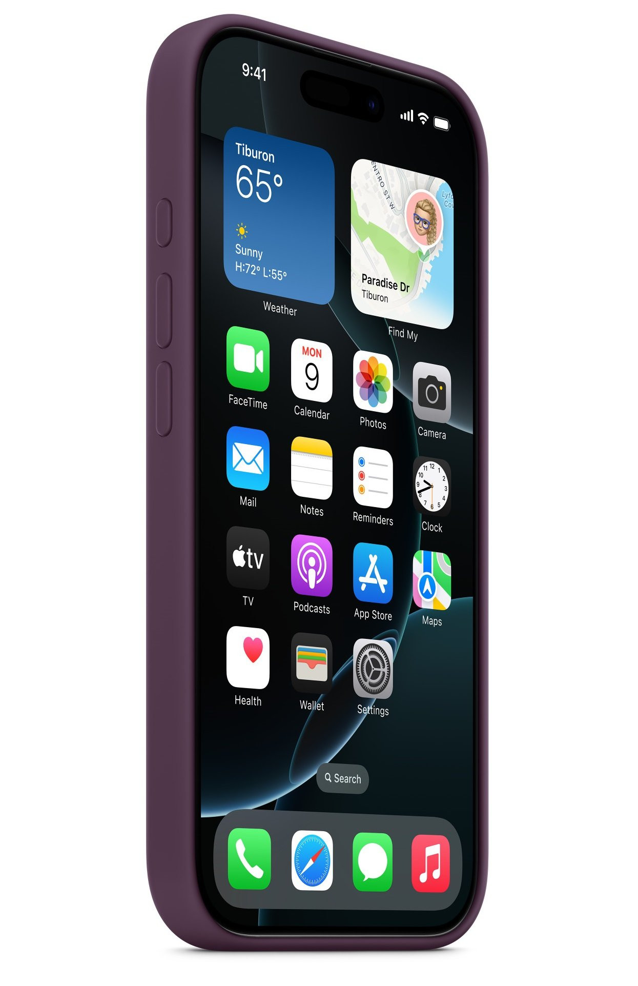 Θήκη iPhone 16 Pro Official Apple Silicone Case Σιλικόνης με MagSafe - Plum (MYYM3ZM/A)
