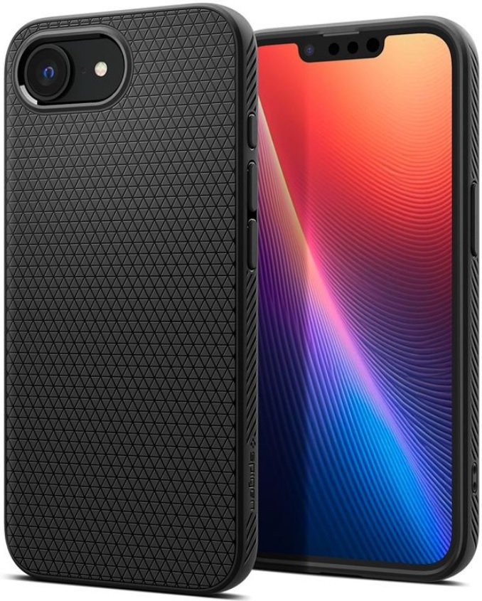 Θήκη iPhone 16e Spigen Liquid Air MagFit Σιλικόνης με MagSafe - Matte Black (ACS09151)