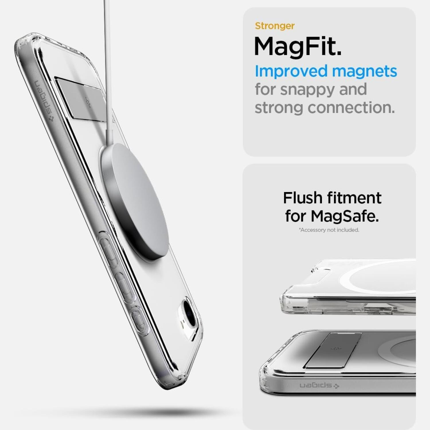 Θήκη iPhone 16e Spigen Ultra Hybrid S MagFit Σκληρή με MagSafe - Clear / White (ACS09148)