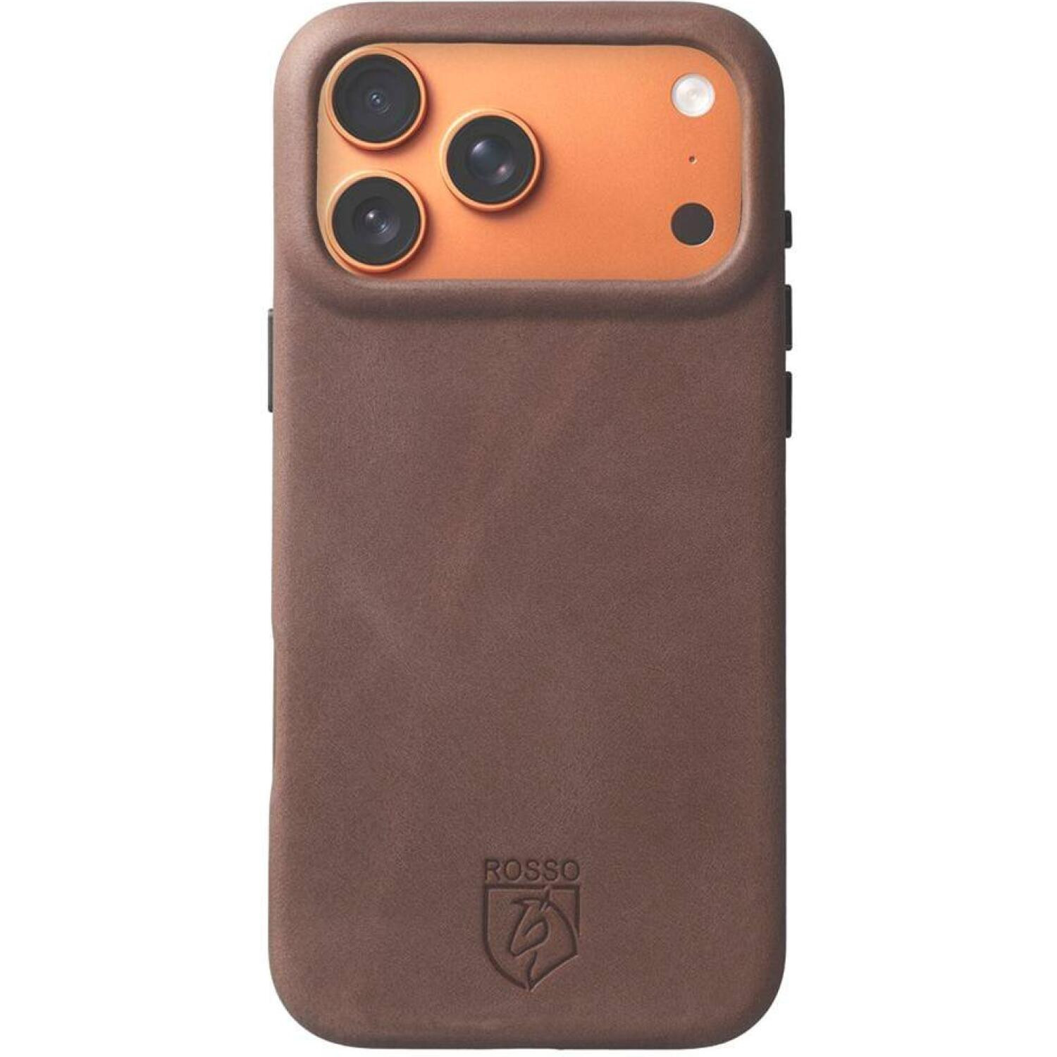 Θήκη iPhone 17 Pro Max Rosso Elite Back Cover Δερμάτινη με MagSafe - Brown (8719246484605)