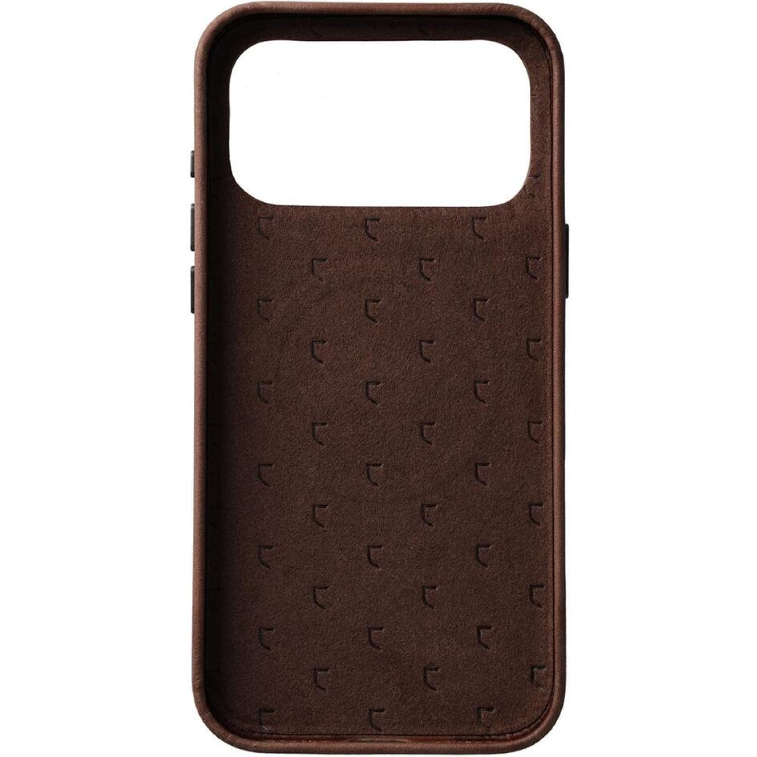 Θήκη iPhone 17 Pro Max Rosso Elite Back Cover Δερμάτινη με MagSafe - Brown (8719246484605)