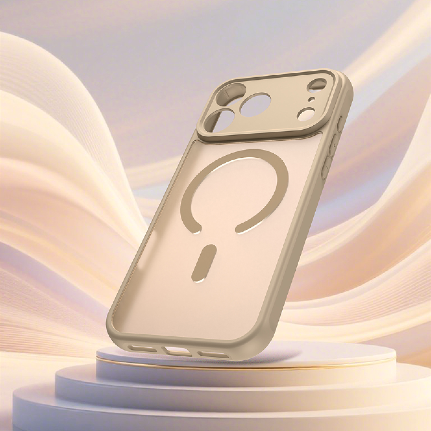 Θήκη iPhone 17 Pro Max Techsuit HaloFrost II MagSafe Σκληρή Ημιδιάφανη με MagSafe - Gold (5949419325760)