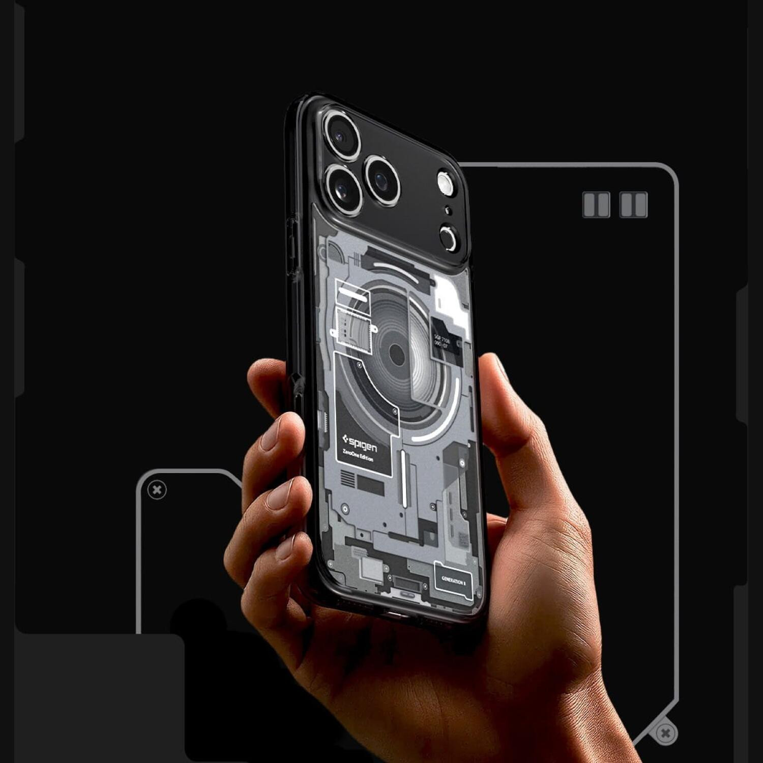 Θήκη iPhone 17 Pro Spigen Ultra Hybrid MagFit Ανθεκτική Σκληρή με MagSafe - Zero One Black (ACS10353)