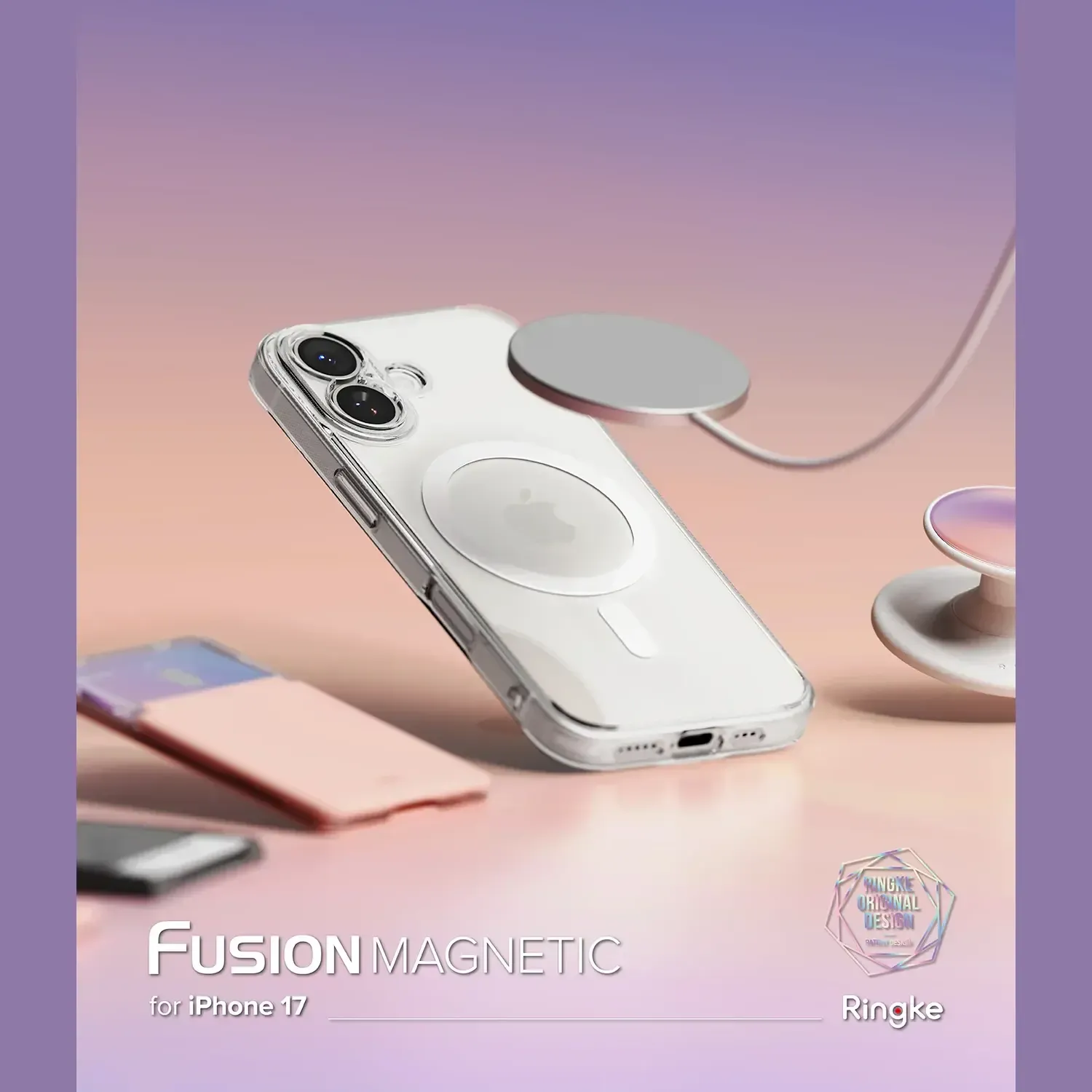 Θήκη iPhone 17 Ringke Fusion Magnetic Ανθεκτική με MagSafe - Matte Clear (8800328811515)