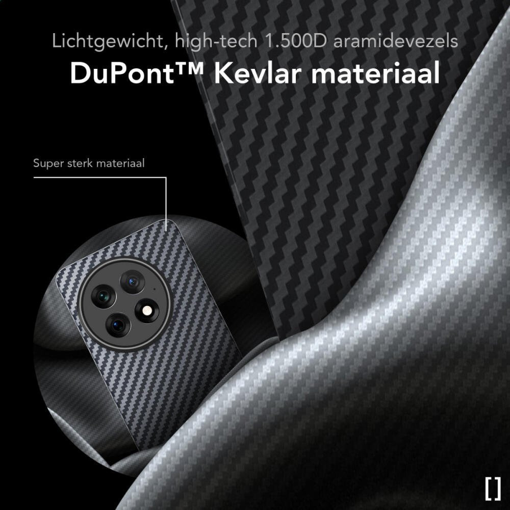 Θήκη OnePlus 13 Nekit Fiber Σκληρή με MagSafe Aramid Fiber 1mm 1500D Kevlar - Black (8719246469329)