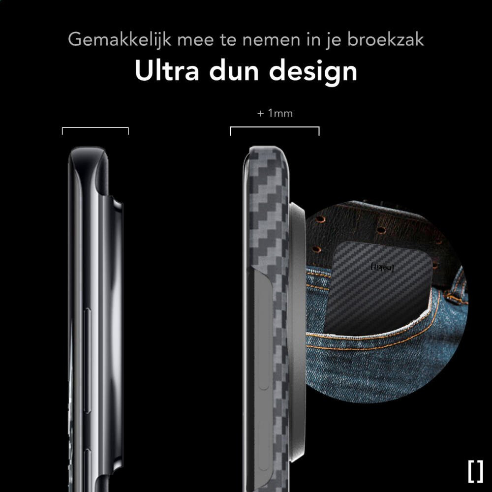 Θήκη OnePlus 13 Nekit Fiber Σκληρή με MagSafe Aramid Fiber 1mm 1500D Kevlar - Black (8719246469329)