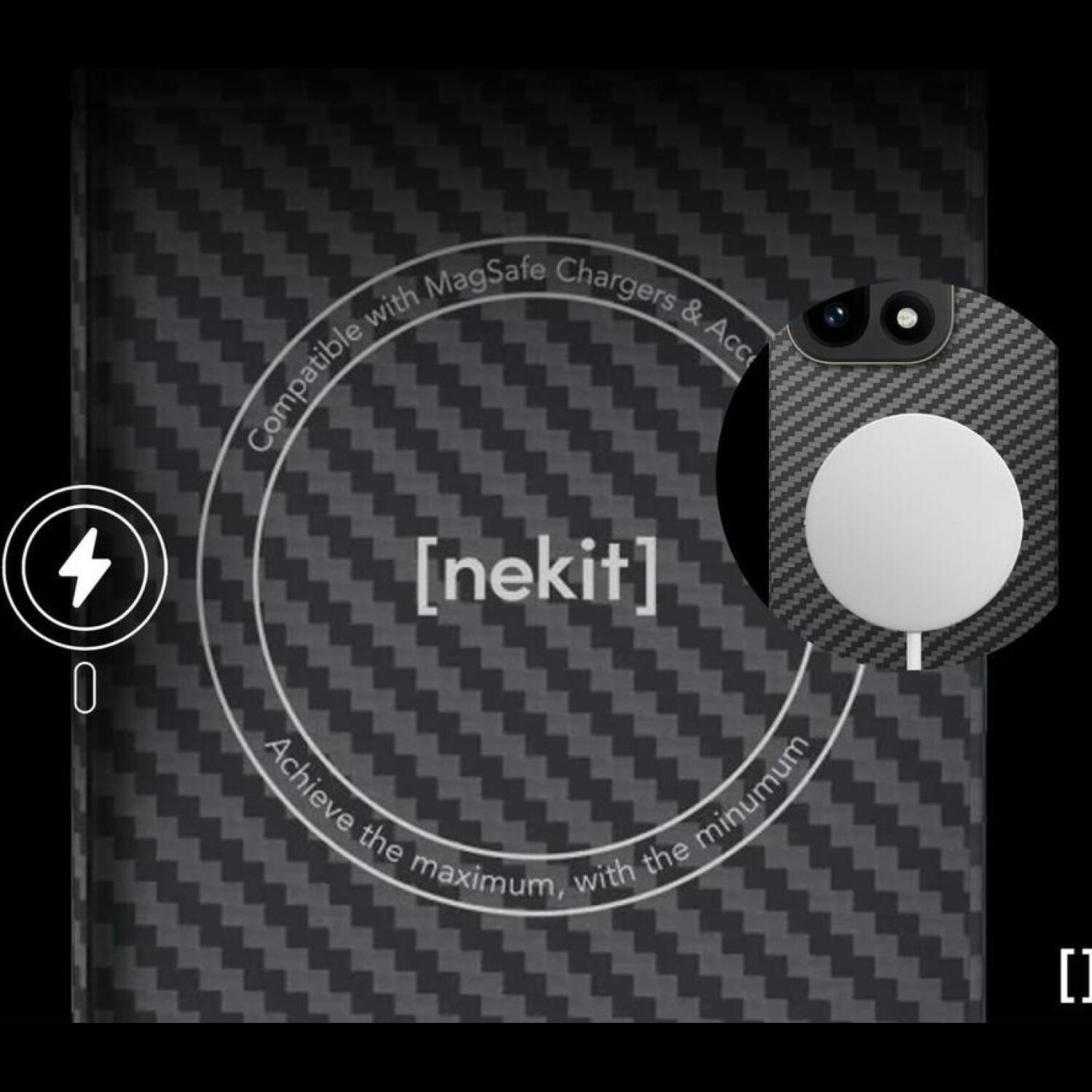 Θήκη OnePlus 15 Nekit Fiber Σκληρή με MagSafe Aramid Fiber 1mm 1500D Kevlar - Black (8719246546822)