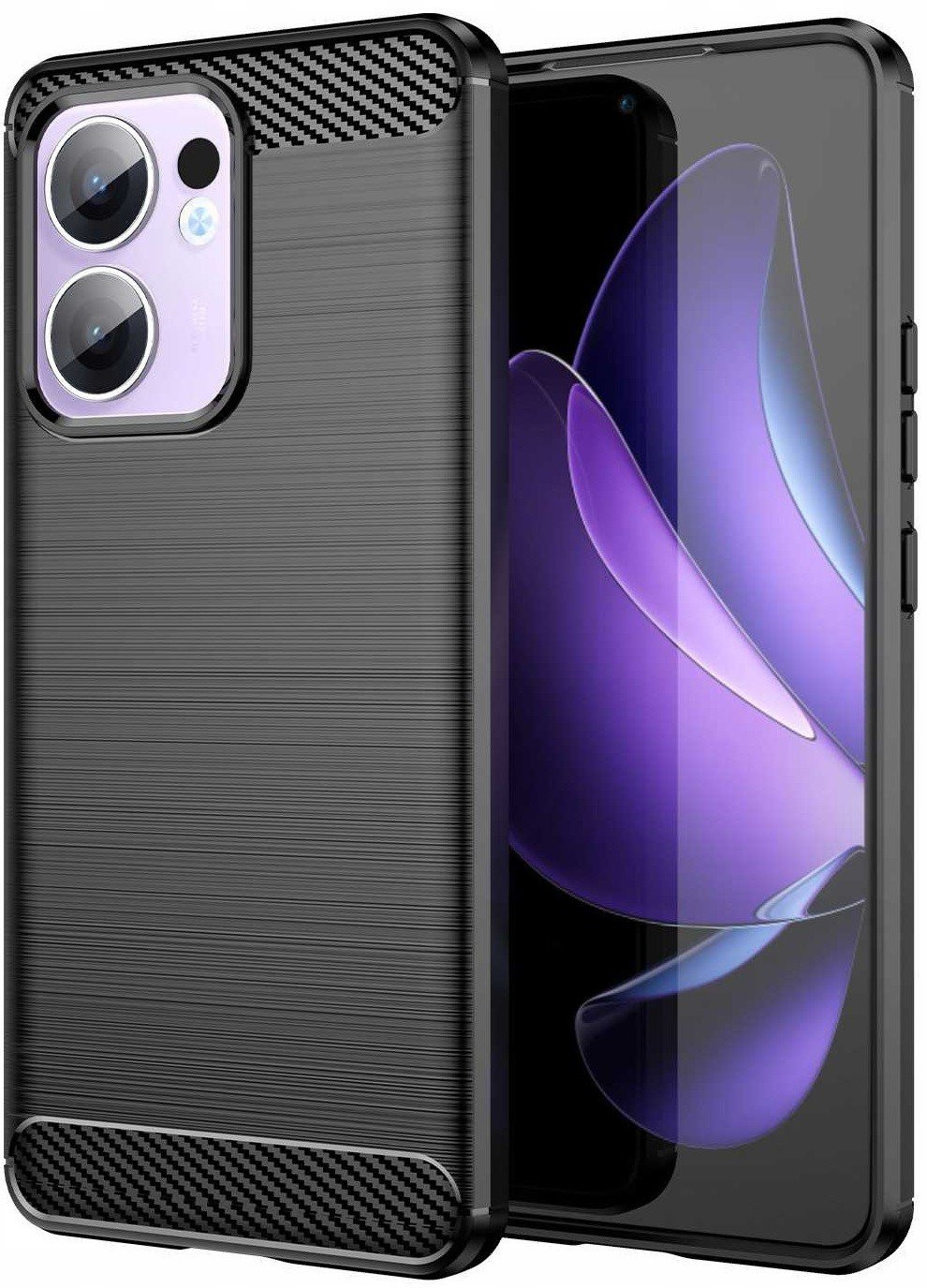 Θήκη Oppo Reno13 F 5G / FS 5G Spacecase Carbon Σιλικόνης - Black (5905719118990)