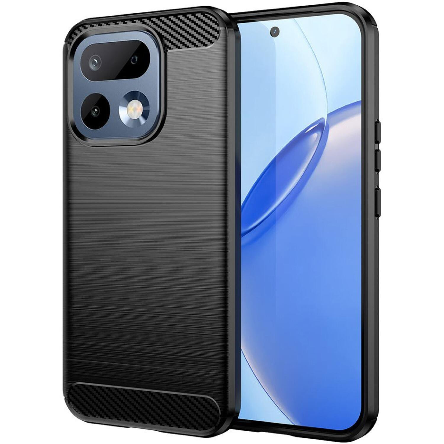 Θήκη Realme 16 Pro Techsuit Carbon Silicone Σιλικόνης - Black (5949419360754)