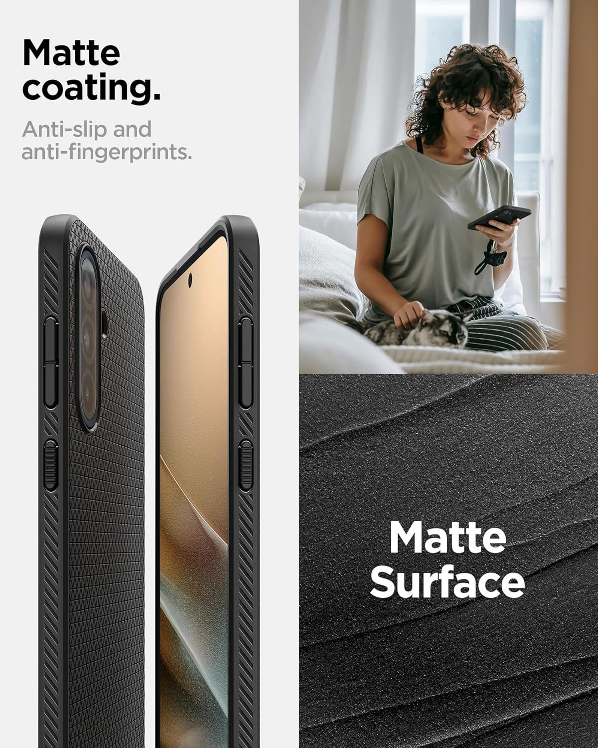Θήκη Samsung Galaxy A36 Spigen Liquid Air Σιλικόνης - Matte Black (ACS09199)