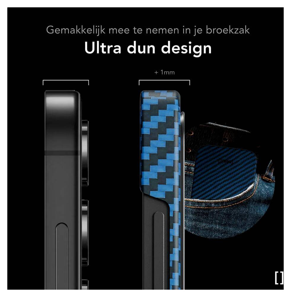 Θήκη Samsung Galaxy S24 Nekit Fiber Σκληρή με MagSafe Aramid Fiber 1mm 1500D Kevlar - Blue (8719246469671)
