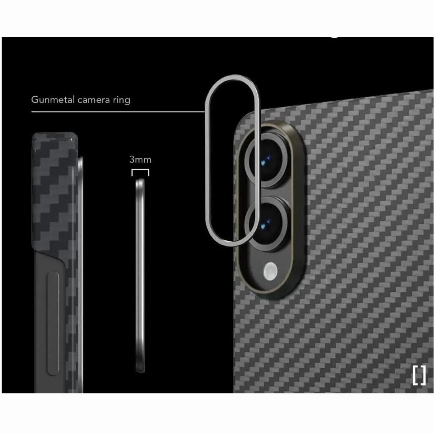 Θήκη Samsung Galaxy S25 Edge Nekit Fiber Σκληρή με MagSafe Aramid Fiber 1mm 1500D Kevlar - Black (8719246479755)