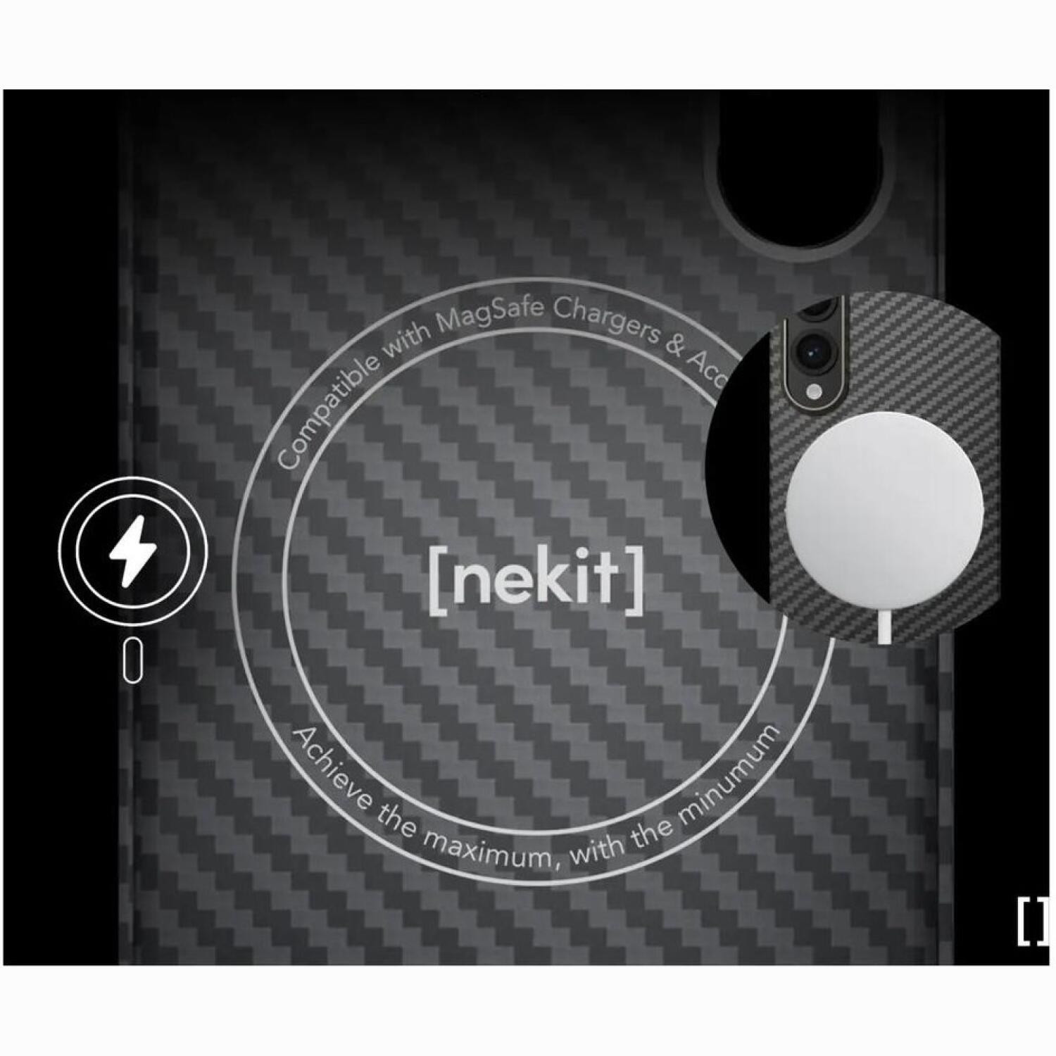 Θήκη Samsung Galaxy S25 Edge Nekit Fiber Σκληρή με MagSafe Aramid Fiber 1mm 1500D Kevlar - Black (8719246479755)