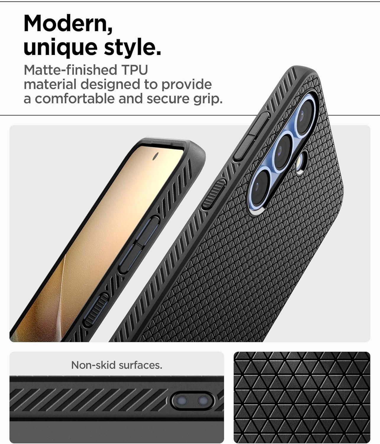 Θήκη Samsung Galaxy S25 Plus Spigen Liquid Air Σιλικόνης - Matte Black (ACS08979)