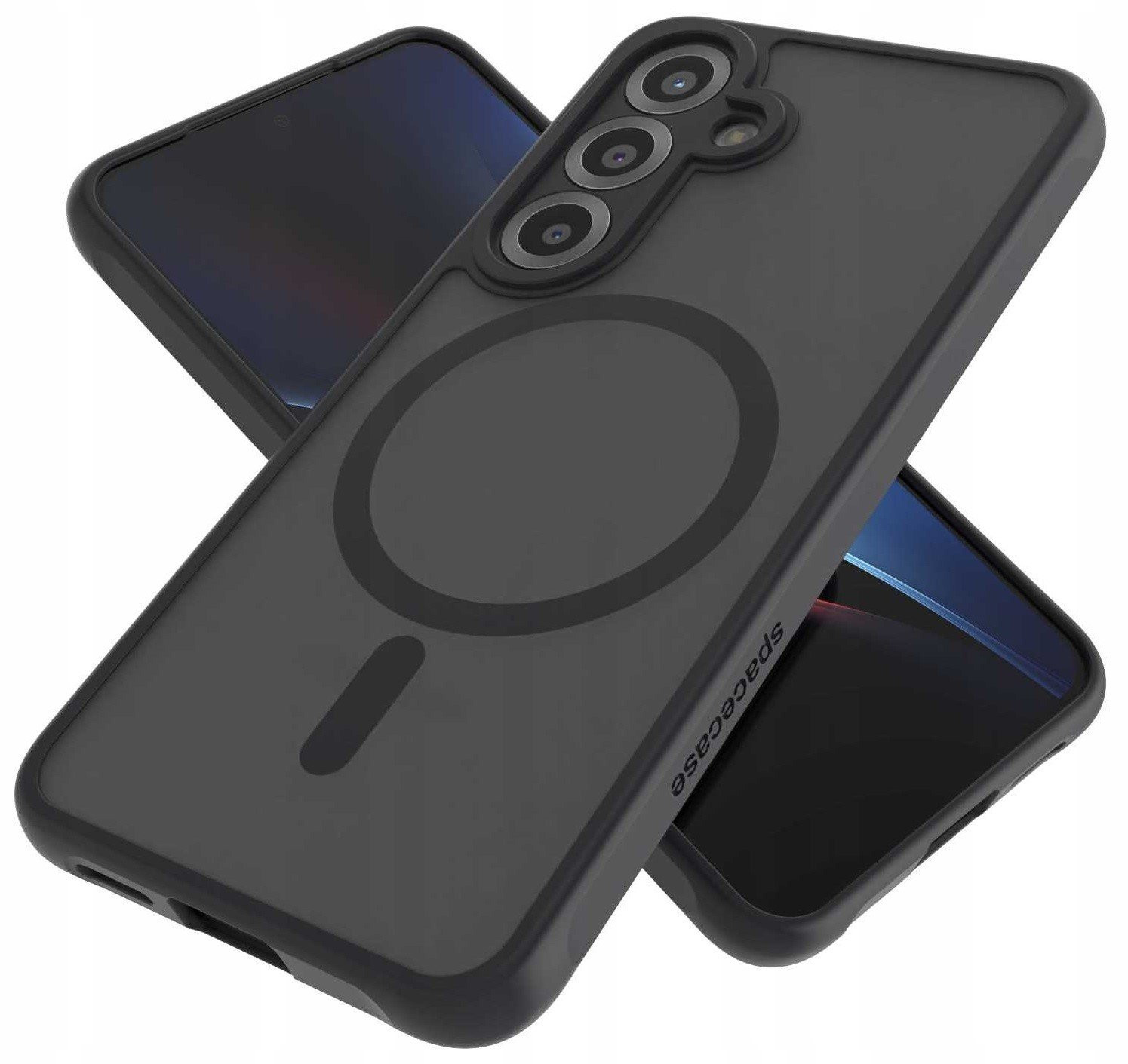 Θήκη Samsung Galaxy S25 Spacecase Hybrid MagSafe Σκληρή Ημιδιάφανη με MagSafe - Black (5905719114725)