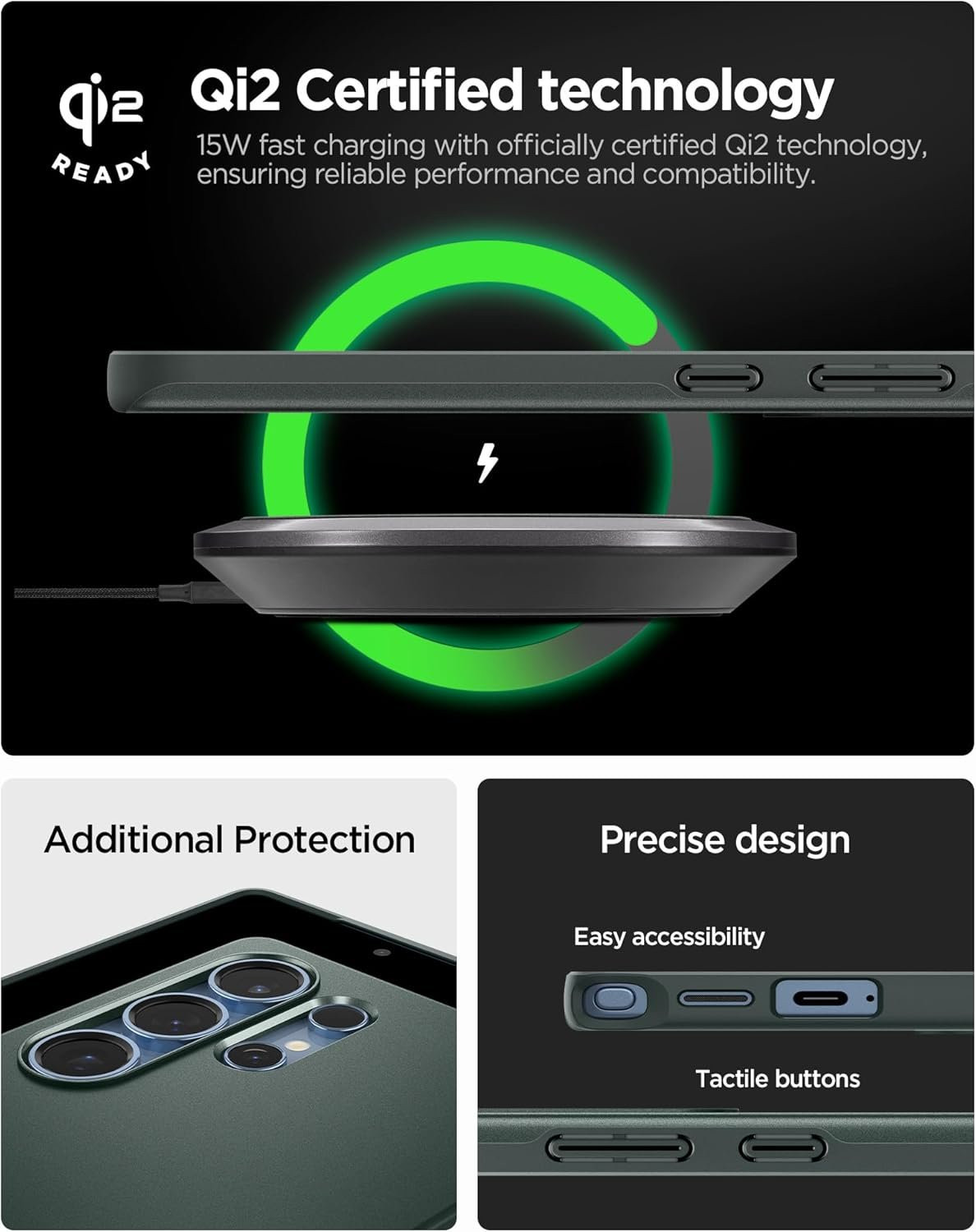 Θήκη Samsung Galaxy S25 Ultra Spigen Thin Fit MagFit Σκληρή με MagSafe - Abyss Green (ACS08947)