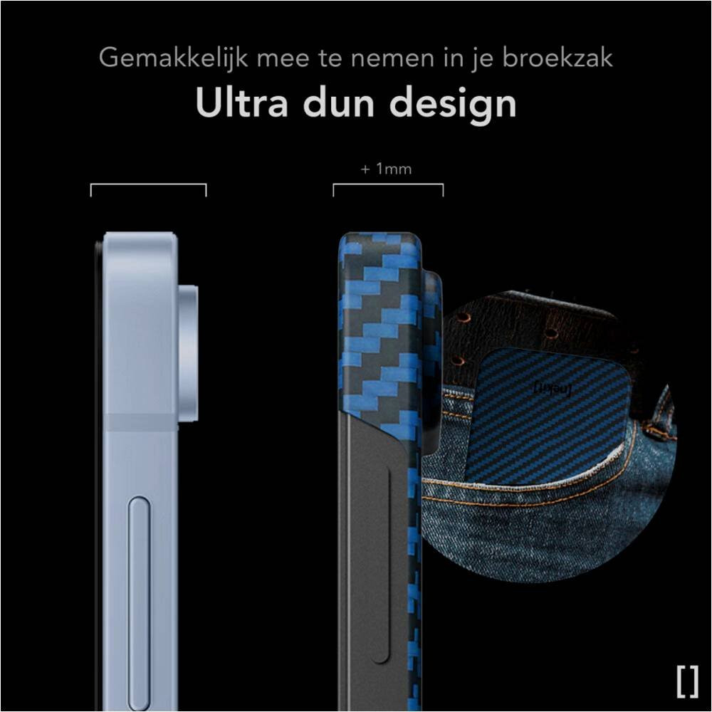 Θήκη Samsung Galaxy Z Flip6 Nekit Fiber Σκληρή με MagSafe Aramid Fiber 1mm 1500D Kevlar - Blue (8719246469701)