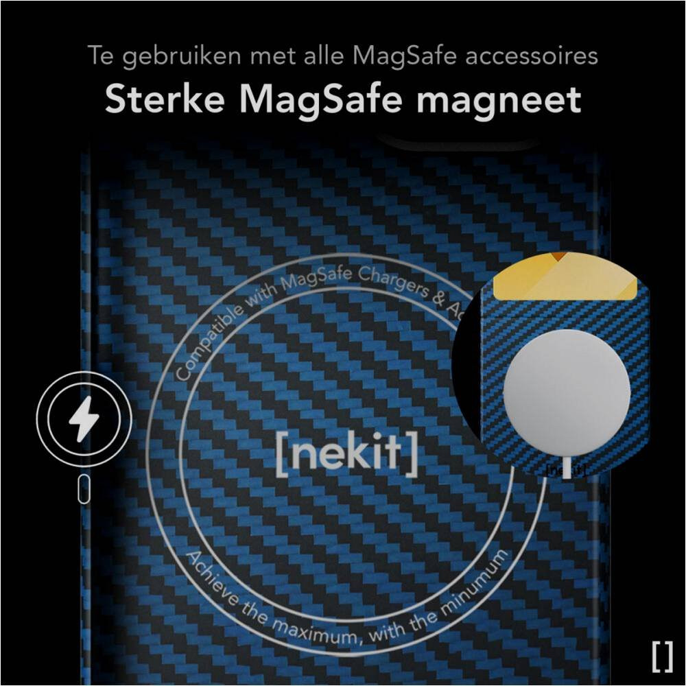 Θήκη Samsung Galaxy Z Flip6 Nekit Fiber Σκληρή με MagSafe Aramid Fiber 1mm 1500D Kevlar - Blue (8719246469701)