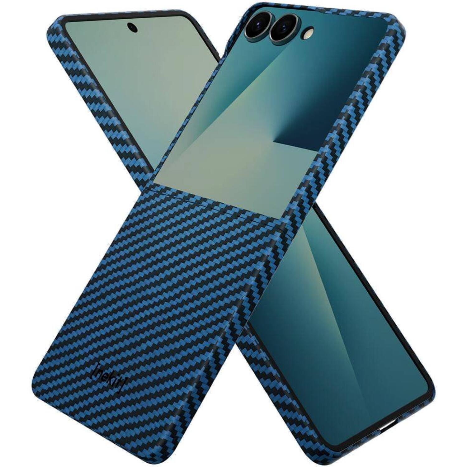 Θήκη Samsung Galaxy Z Flip7 Nekit Fiber Σκληρή με MagSafe Aramid Fiber 1mm 1500D Kevlar - Blue (8719246494567)