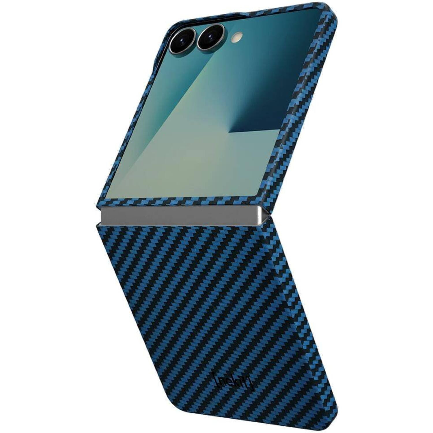 Θήκη Samsung Galaxy Z Flip7 Nekit Fiber Σκληρή με MagSafe Aramid Fiber 1mm 1500D Kevlar - Blue (8719246494567)