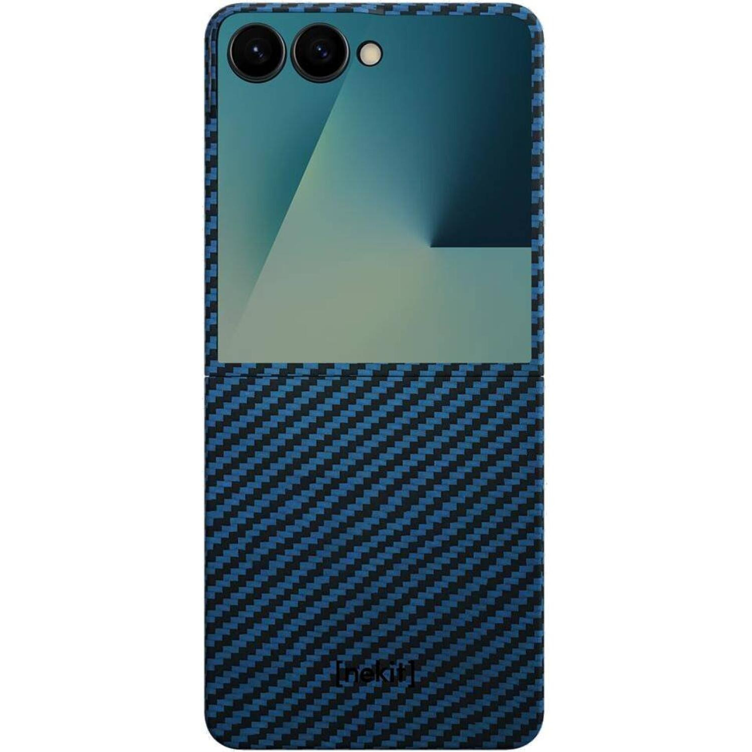 Θήκη Samsung Galaxy Z Flip7 Nekit Fiber Σκληρή με MagSafe Aramid Fiber 1mm 1500D Kevlar - Blue (8719246494567)