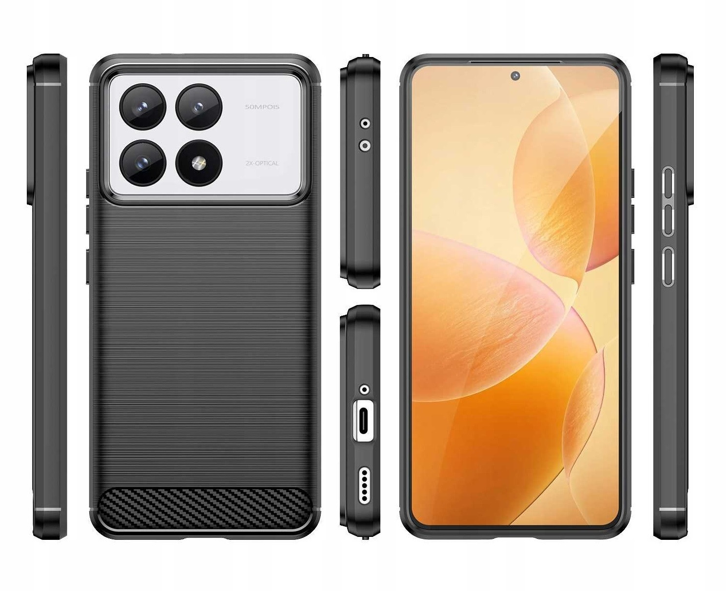 Θήκη Σιλικόνης - Xiaomi Poco F6 Pro - Spacecase Carbon - Black (5905719110536)