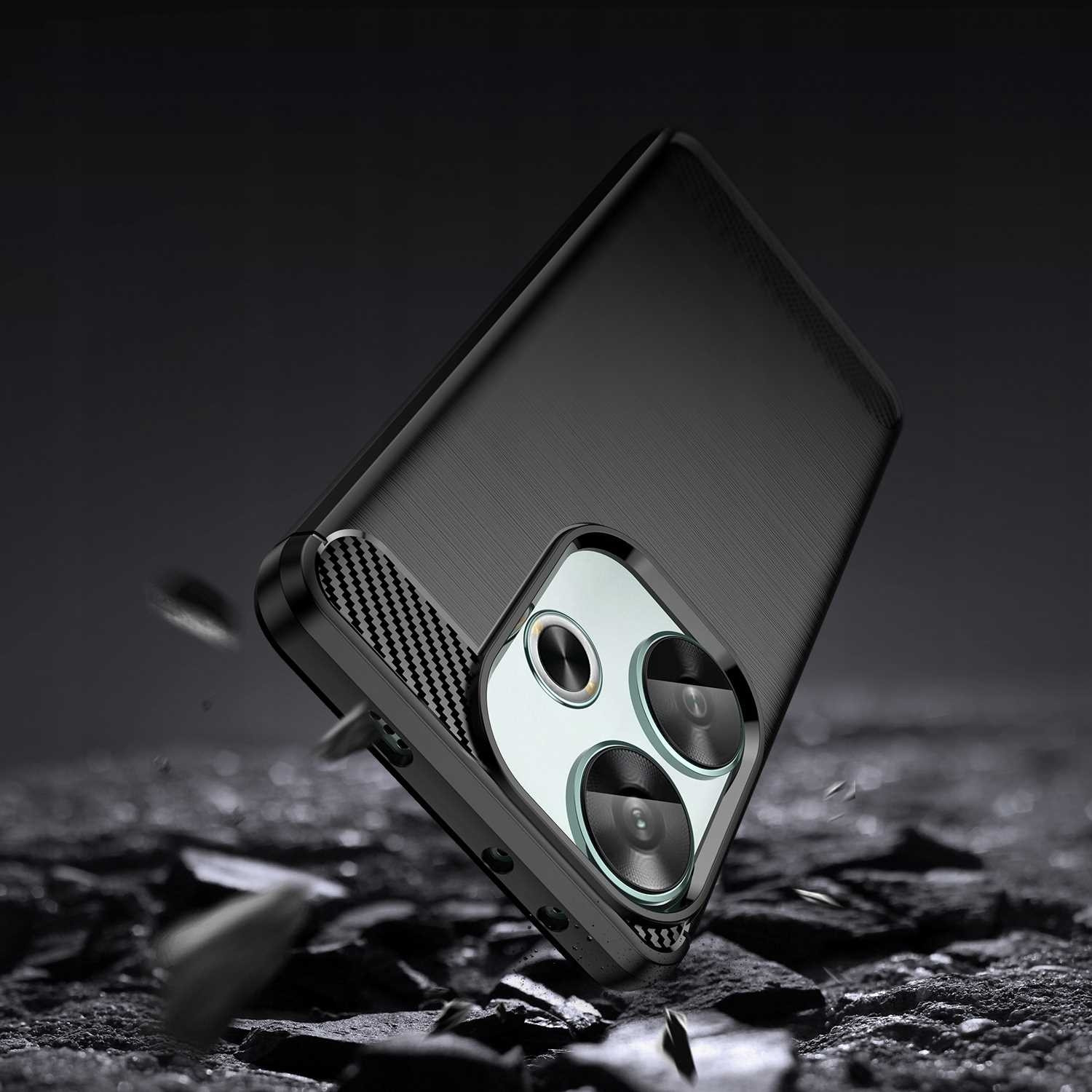 Θήκη Σιλικόνης - Xiaomi Poco F6 - Spacecase Carbon - Black (5905719110543)