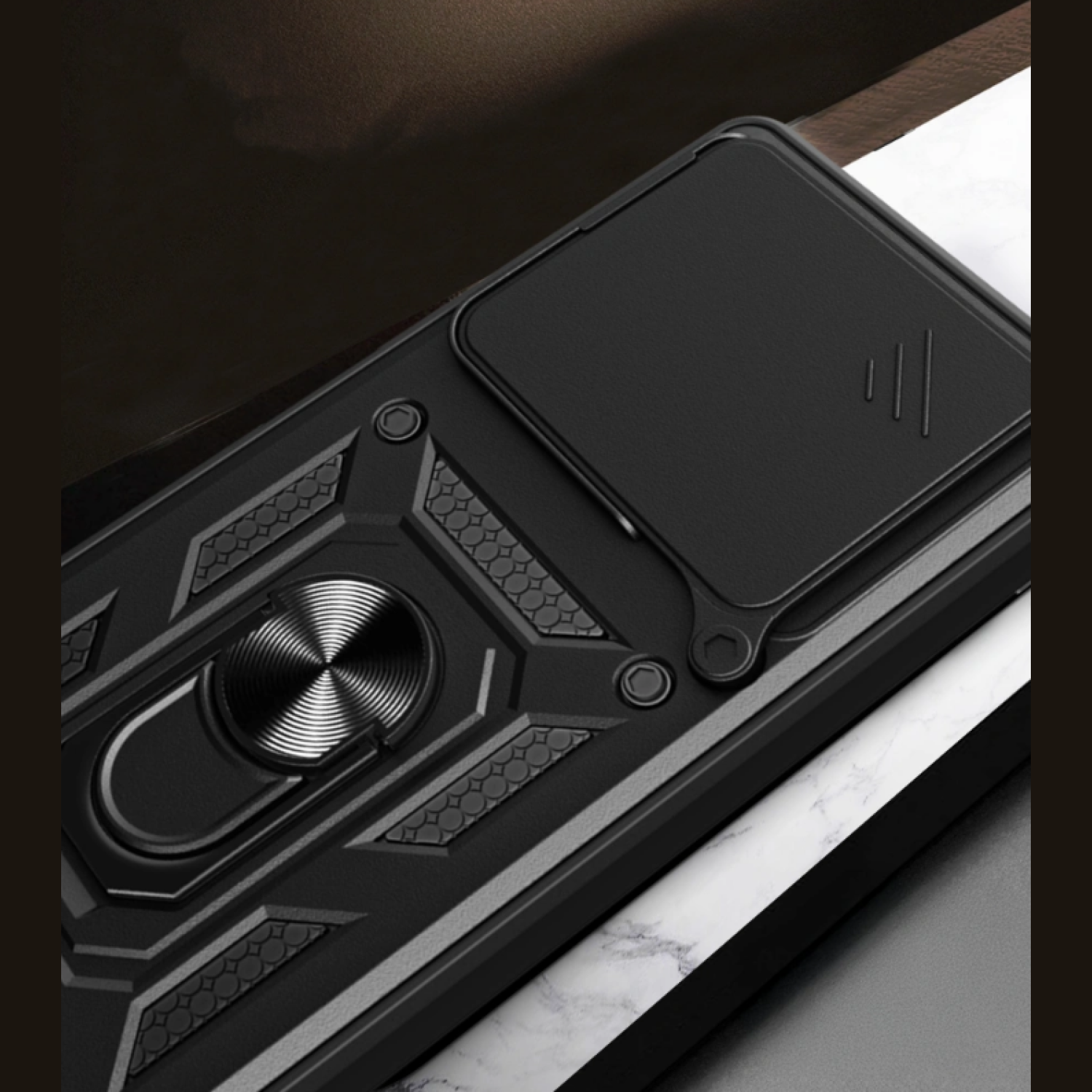 Θήκη Xiaomi 15T Tech-Protect Camshield Pro Ανθεκτική με Κάλυμμα για την Κάμερα & Ring Holder - Black (5906302334711)